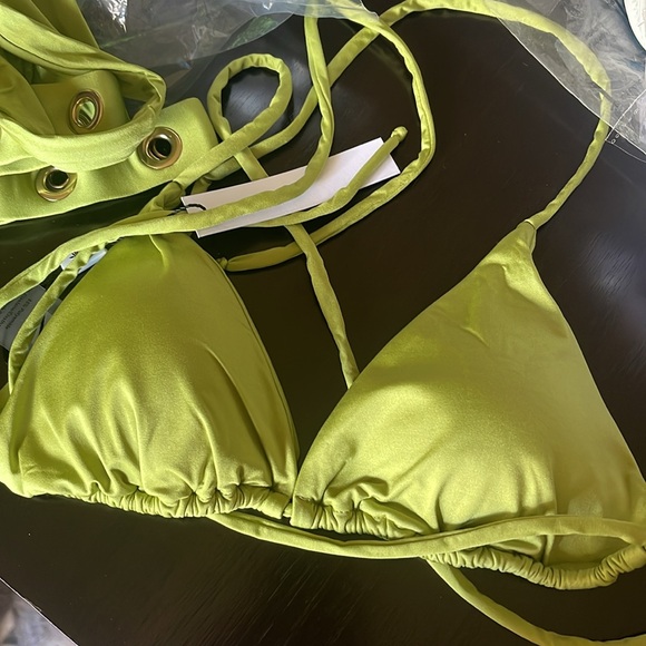 Monica Hansen bikini top size medium color green - Picture 2 of 3